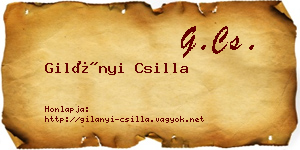 Gilányi Csilla névjegykártya