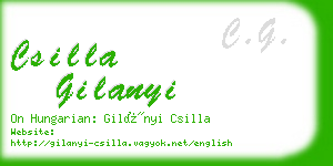 csilla gilanyi business card
